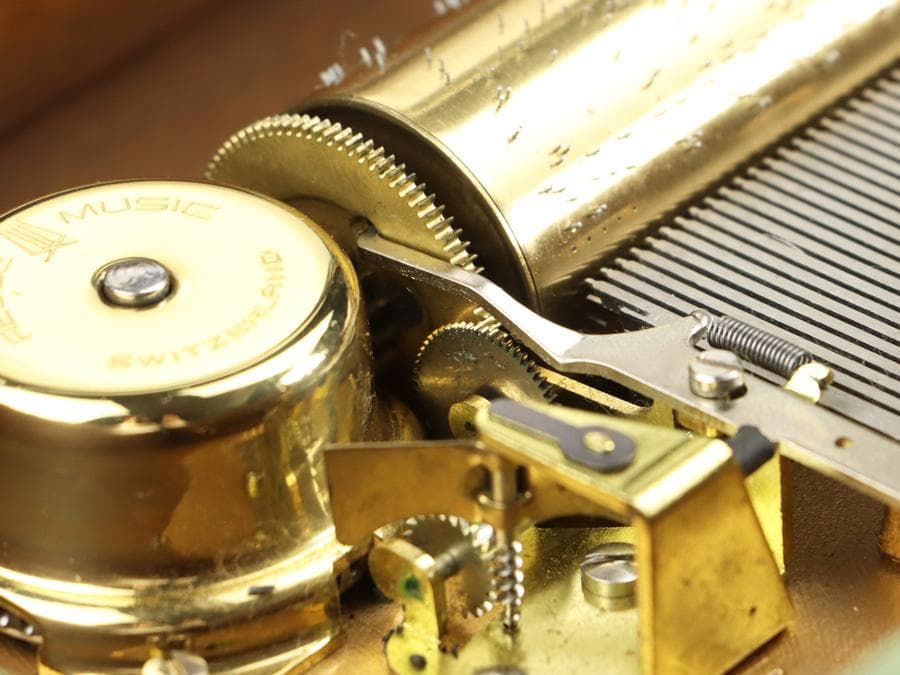 Y2534 リュージュ オルゴール ビバルディ「四季」3曲 72弁 金象嵌 ma