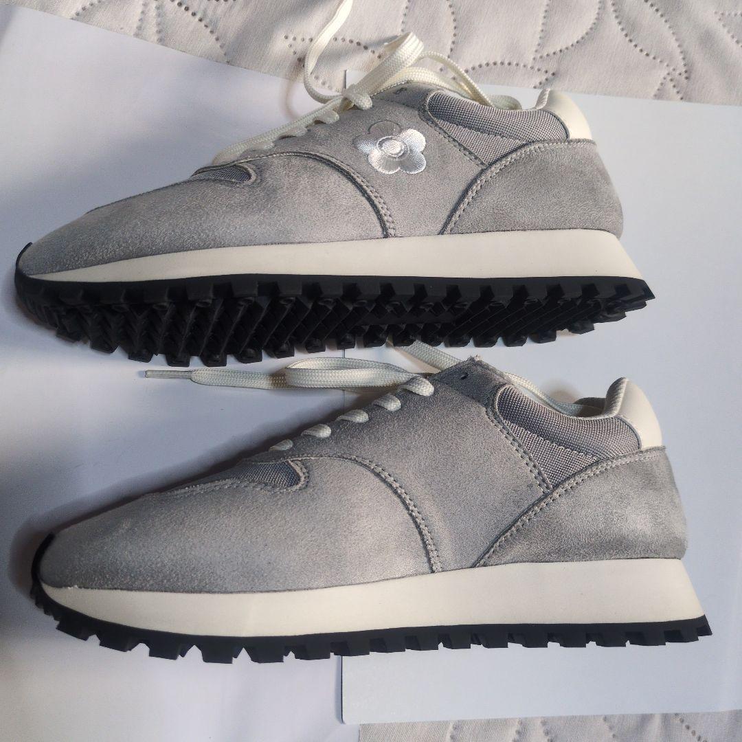 マリークワント　デイジーエンブロコンビ スニーカー　グレー　22.5cm