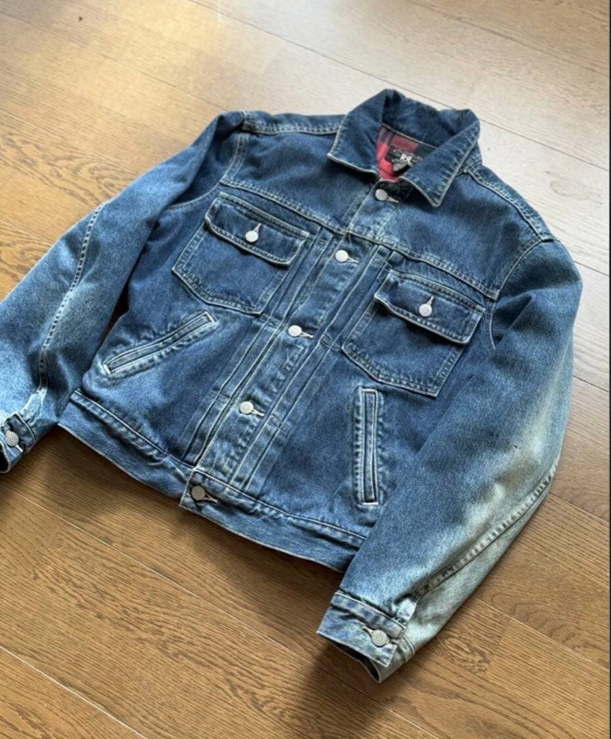 3スター RRLダブルアールエル デニムジャケット USA-S米国製/2nd