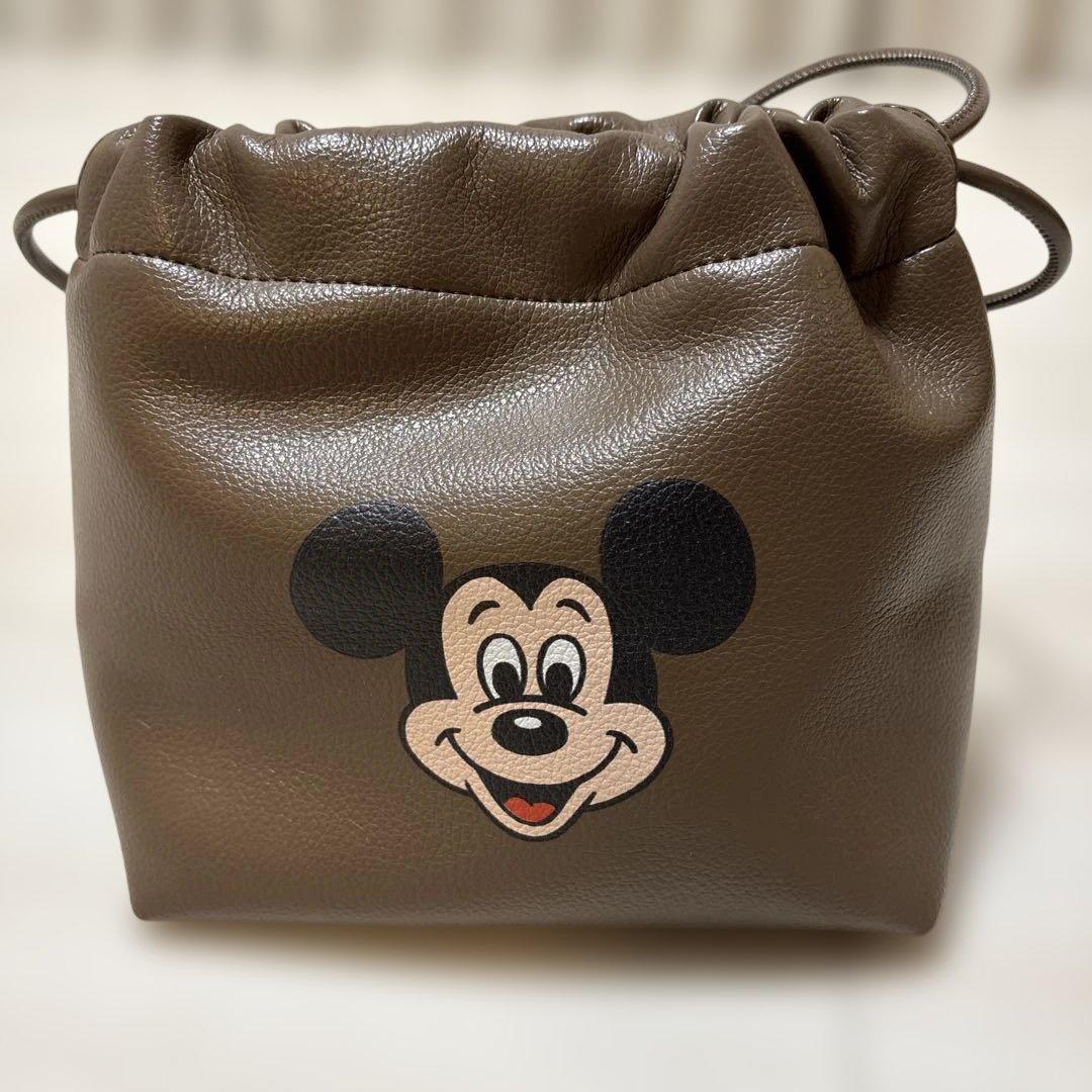 WCJ ミッキーマウス ショルダーバッグ ブラウン - メルカリ