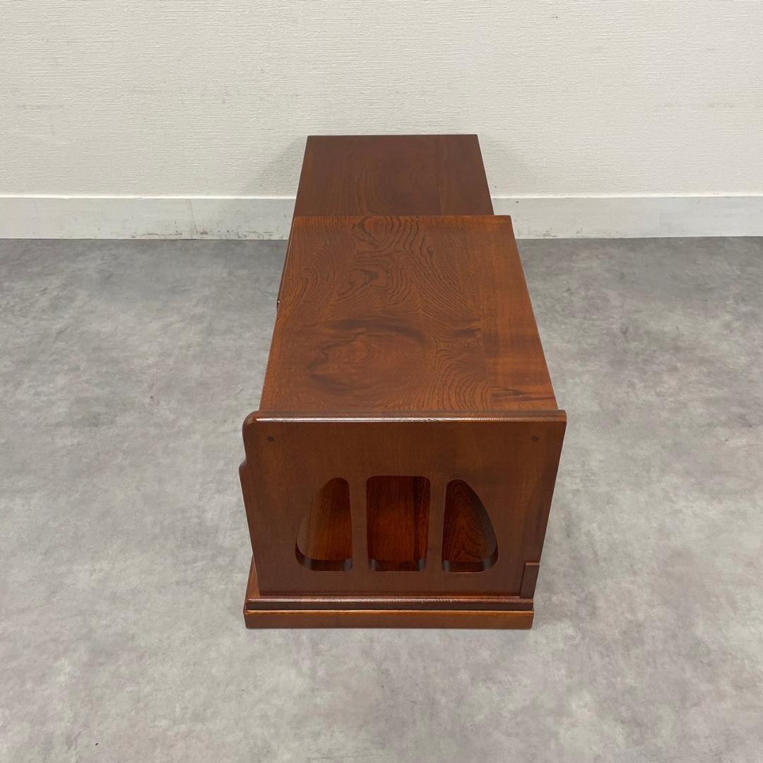 美品 和風 唐木家具 置き床 飾り棚 置床 欅 無垢材 収納 工芸品 和製家具