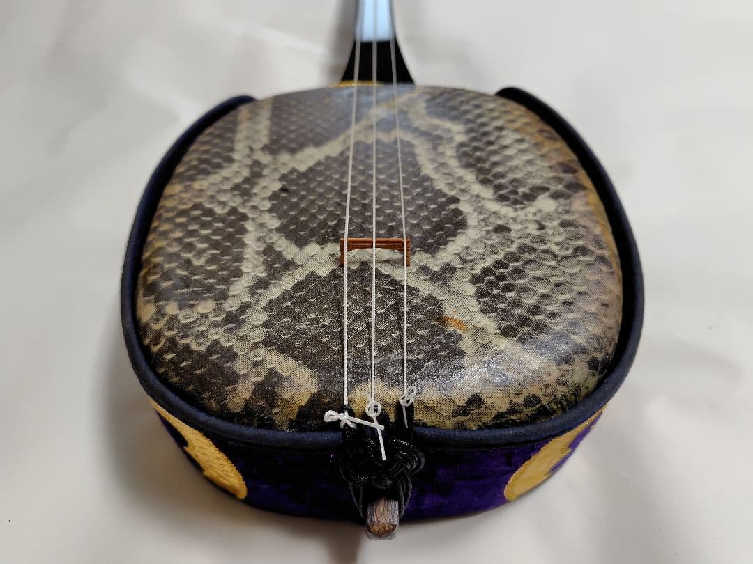 「真栄堂」最初期　三線黒木棹　昭和名工作