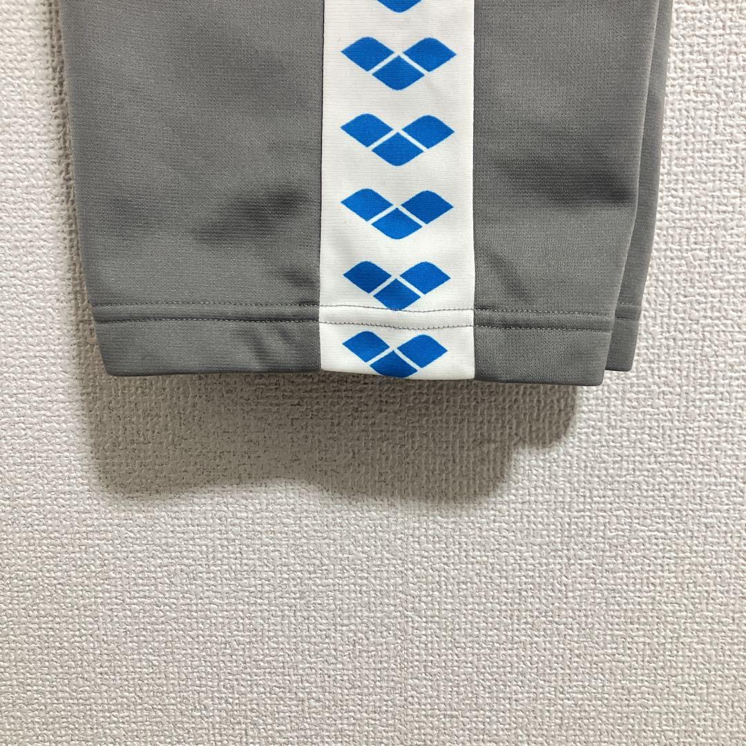 【セットアップ】arena アリーナ　刺繍　デサント製　ジャージ上下　グレー　L