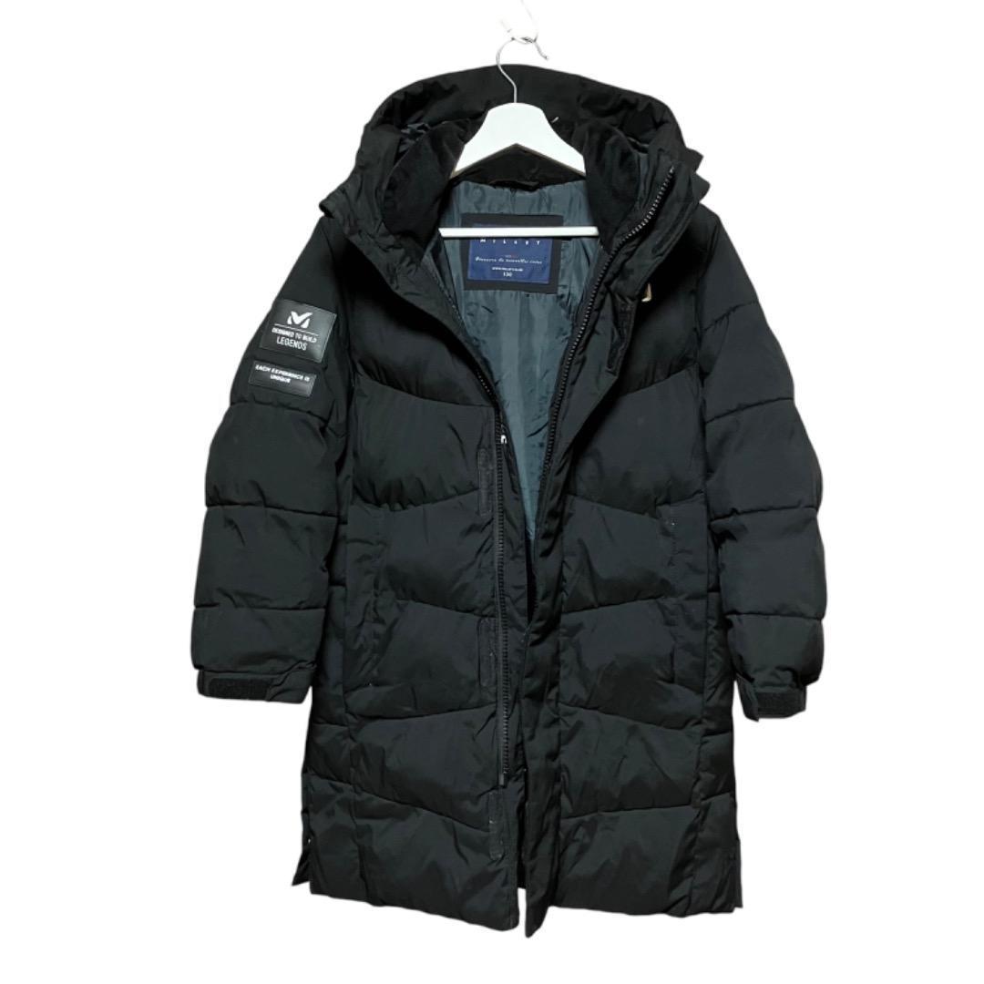 MILLET ミレー ロングダウンコート キッズ130サイズ ブラック 黒