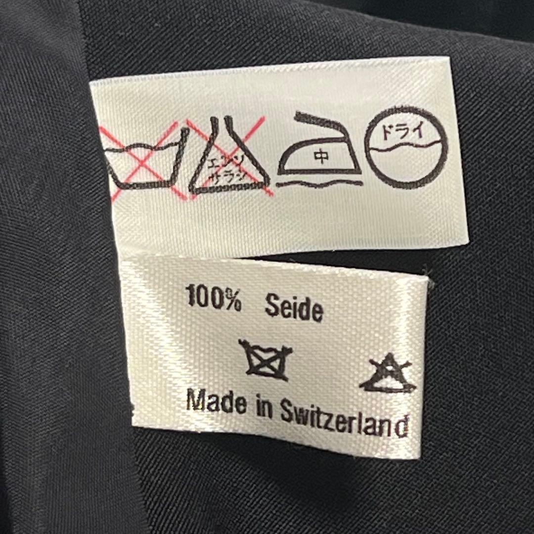 【極美品】アクリス　ケープポンチョコート　高級　シルク100％　黒　皇室御用達