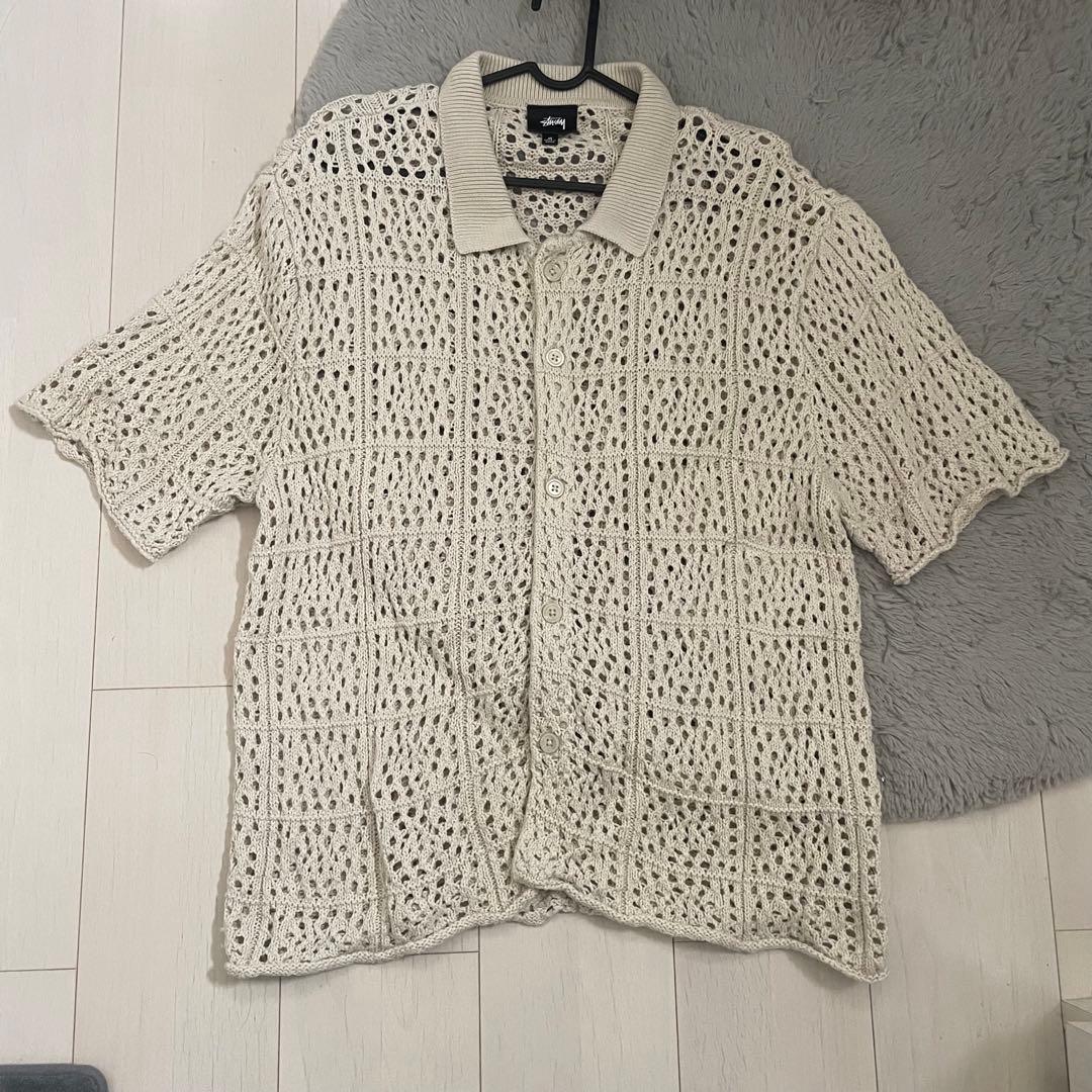 stussy crochet shirt 2022ss 即完品 完全正規