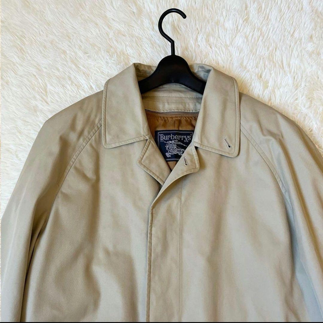 【美品バーバリー】ステンカラーコート　ベージュ　ライナー付き　ノバチェック
