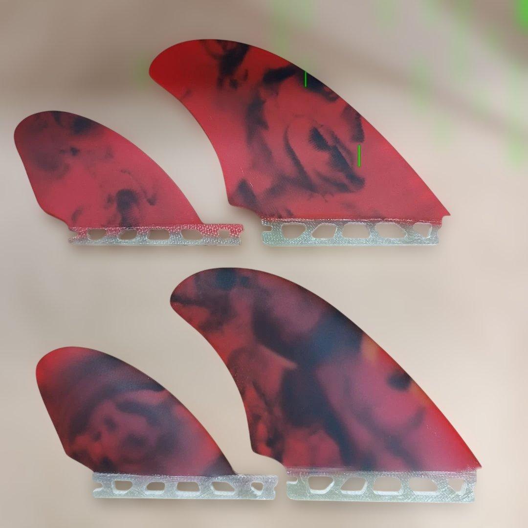 アートグラス仕様　クワッドフィン　フューチャーフィン対応　マチャドクワッド系