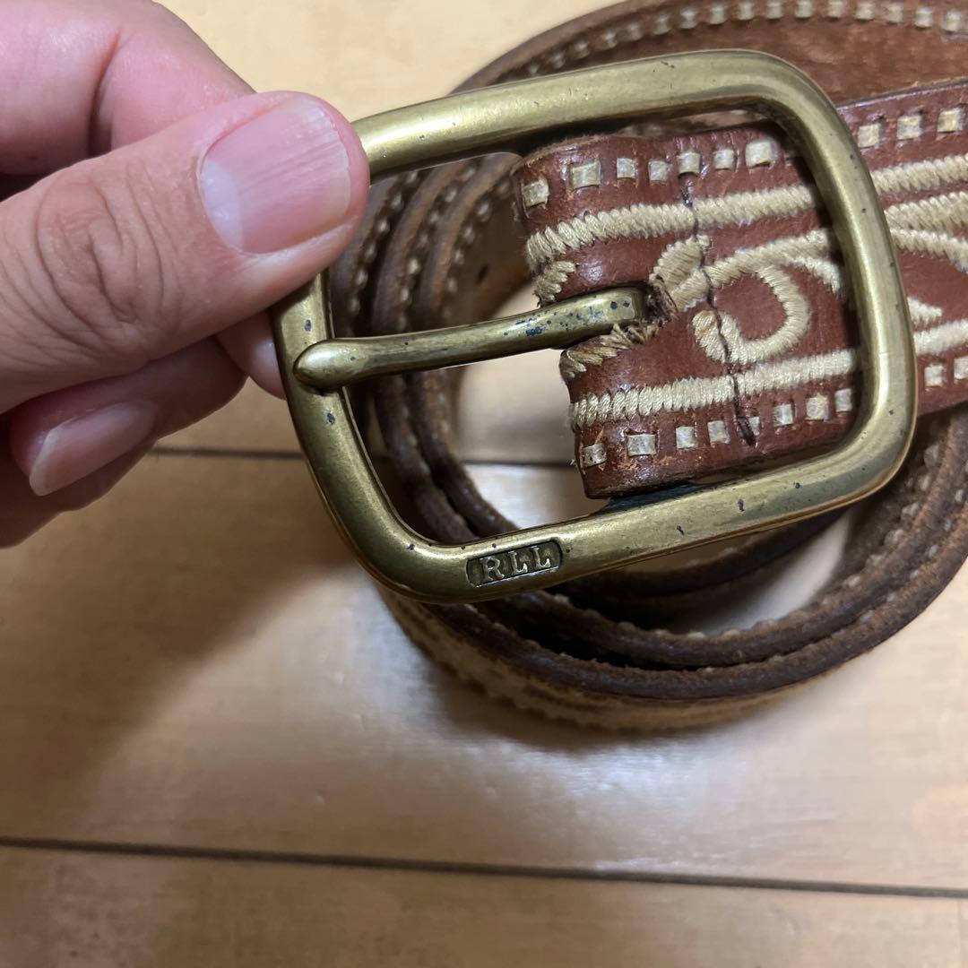 LAUREN　RALPH LAUREN　ラルフローレン　本革　レザーベルト　真鍮