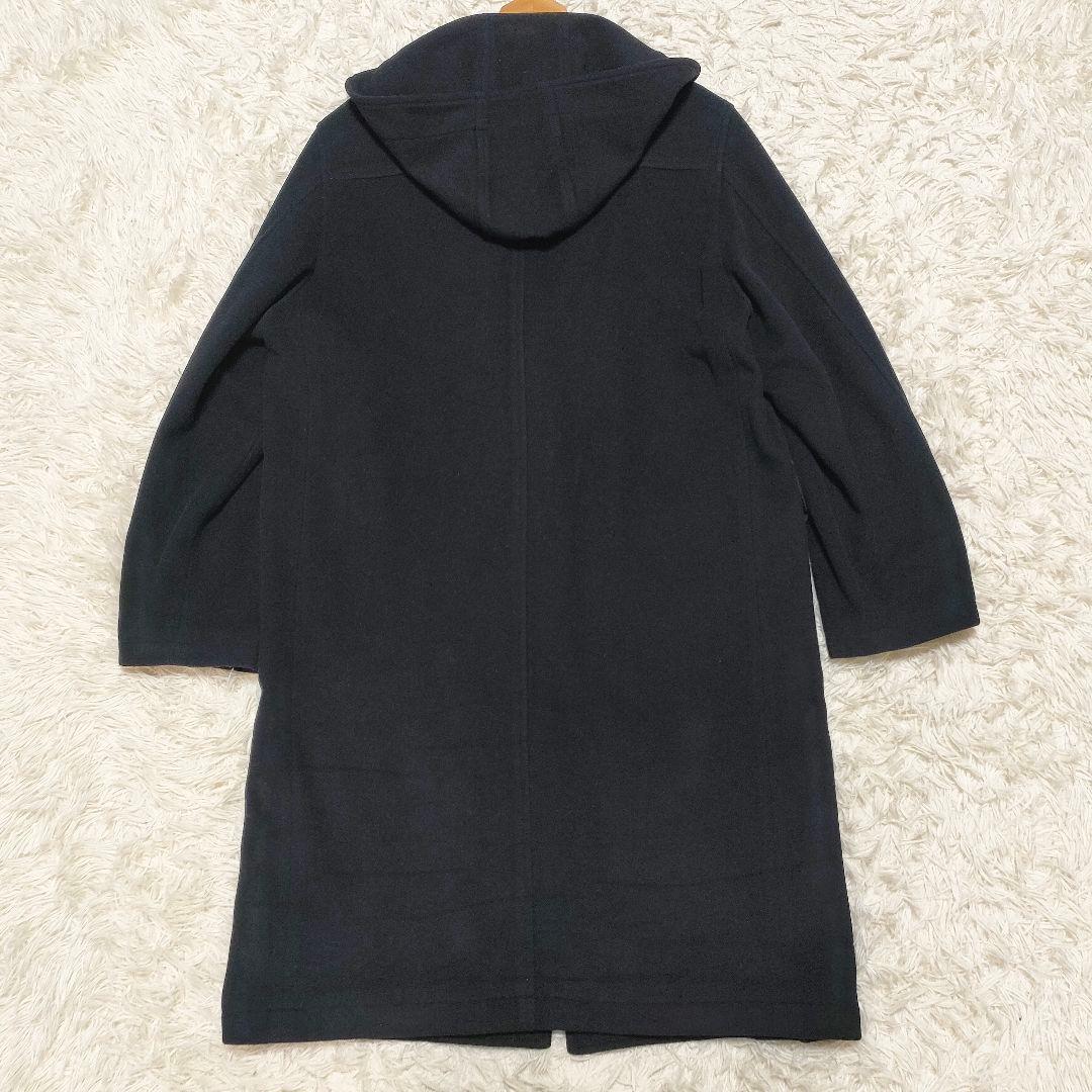 【カシミヤ】 ポールスミス　フーデッドコート　ロングコート　裏地紫　黒　メンズ