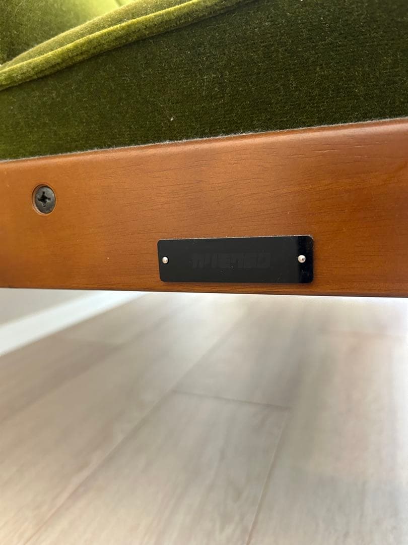 Kチェア　2シーター　モケットグリーン　カリモク60