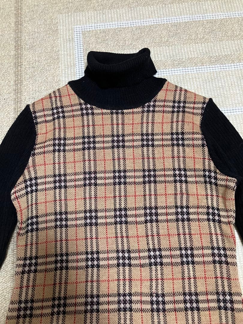 Burberrys キッズ　Aライン　ニットワンピース　チェック　S 140