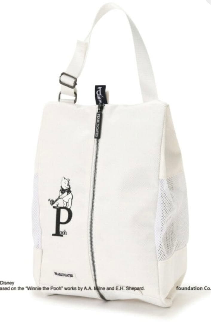 新品 パーリーゲイツ プーさんシューズケース 白 PEARLY GATES