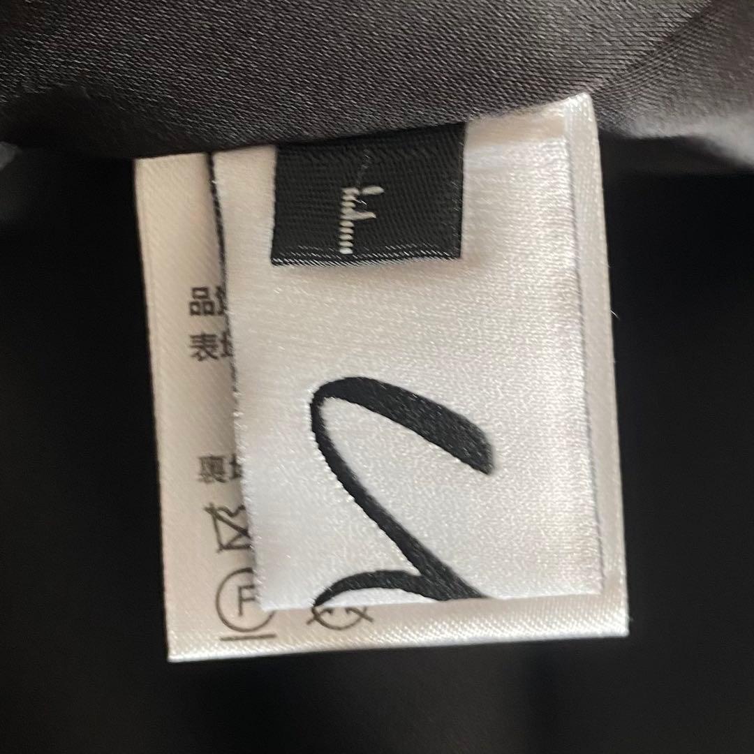 極美品 ユービッグ U-Big バルーンタフタポンチョ 取り外しファーリボン付き