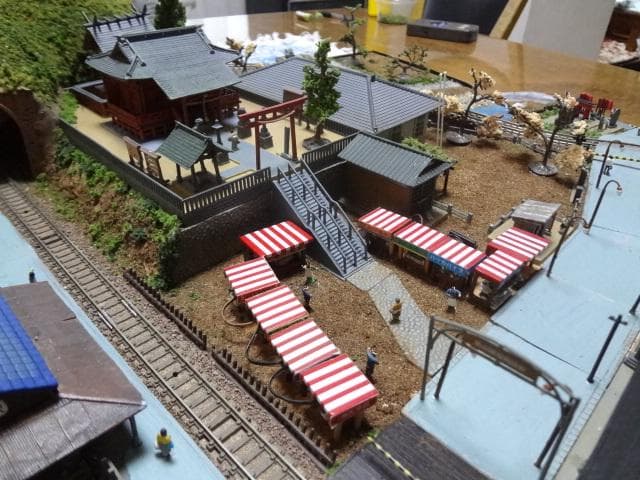 鉄道模型少年時代レイアウト・ジオラマ完成品 サウンドSP家屋台照明付