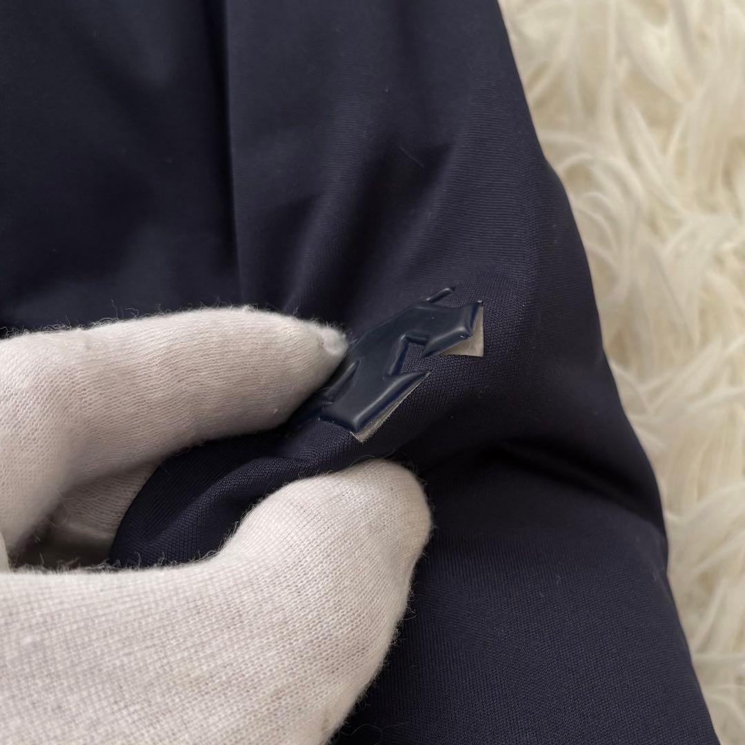 デサントオルテライン 水沢ダウン L ネイビー フード着脱可能