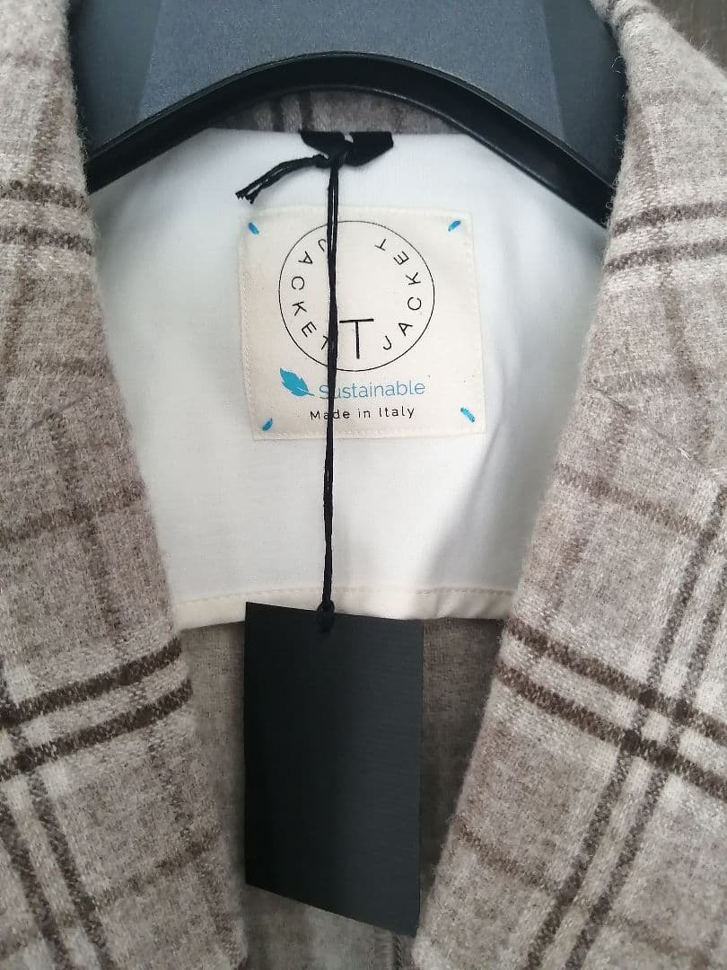 未使用　T-JACKET　ヴァージンウールカシミア　イタリア製チェスターコート