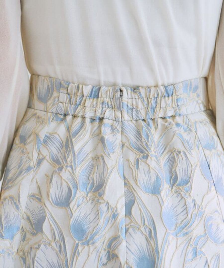 お花柄ジャガードスカート ラブティックボンボン チューリップ柄 36 Sサイズ