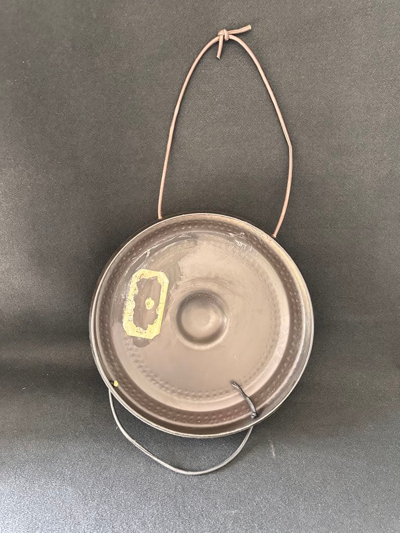 鑼　直径約36cm 古い 鎚目 鑼 重量約1336g どら 打楽器 槌目