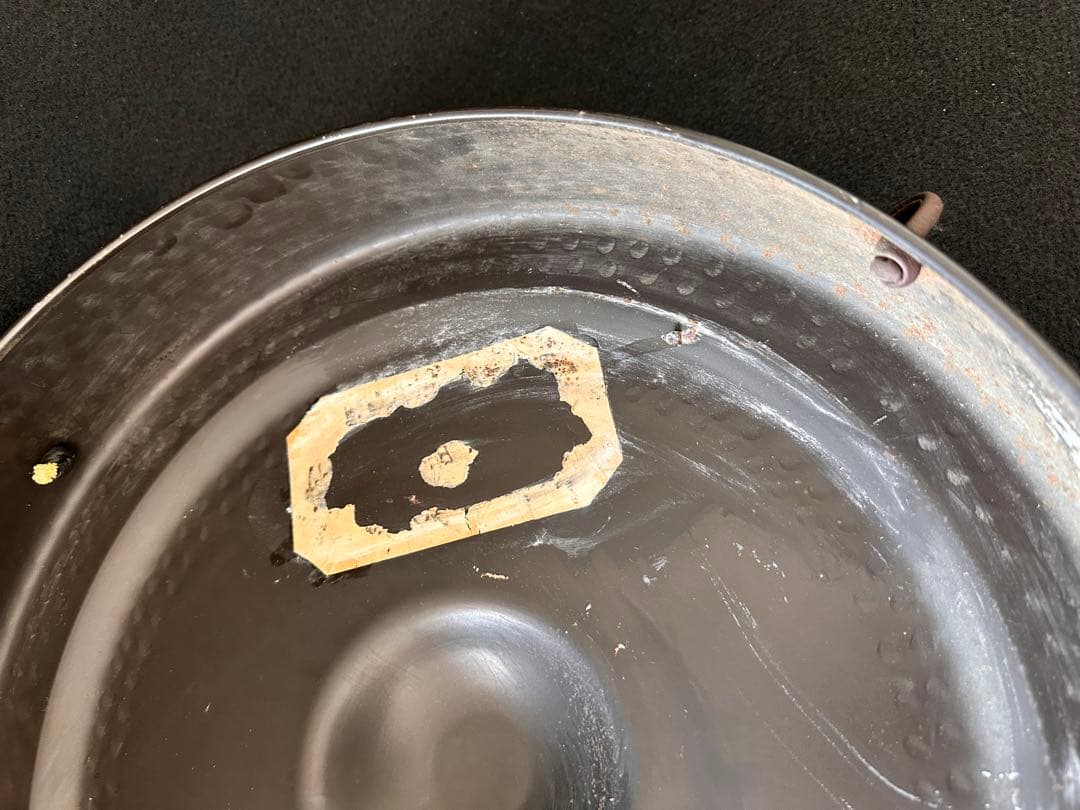 鑼　直径約36cm 古い 鎚目 鑼 重量約1336g どら 打楽器 槌目