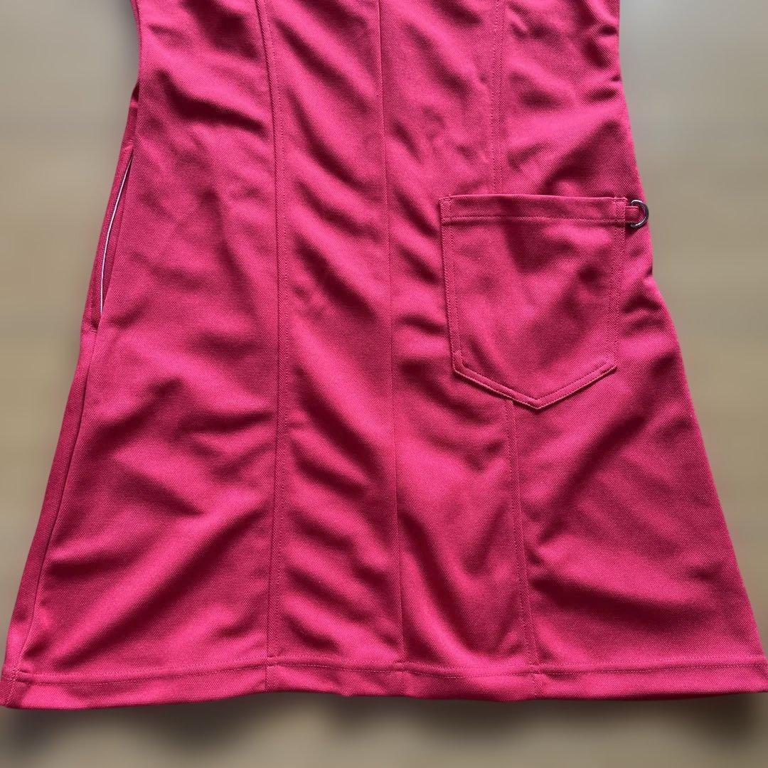 新品　タグ付　ミチコロンドン ゴルフウェア 半袖 ワンピース Sサイズ　赤