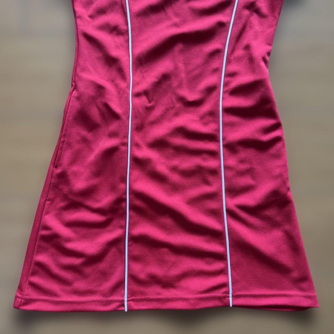 新品　タグ付　ミチコロンドン ゴルフウェア 半袖 ワンピース Sサイズ　赤