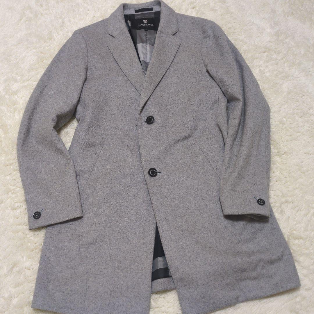 ブラックレーベルクレストブリッジ　チェスターコート　グレー　m カシミヤ