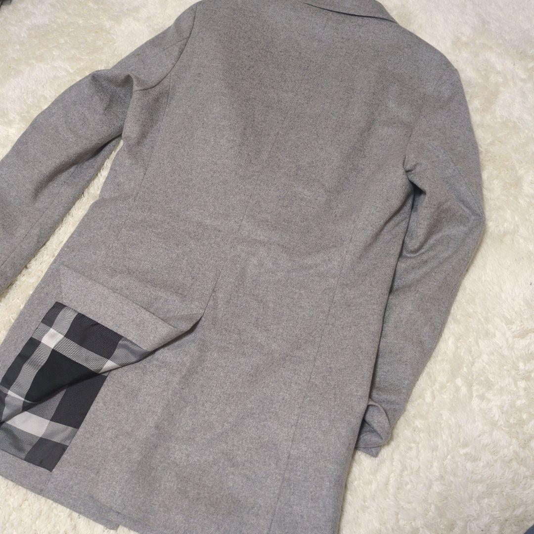 ブラックレーベルクレストブリッジ　チェスターコート　グレー　m カシミヤ