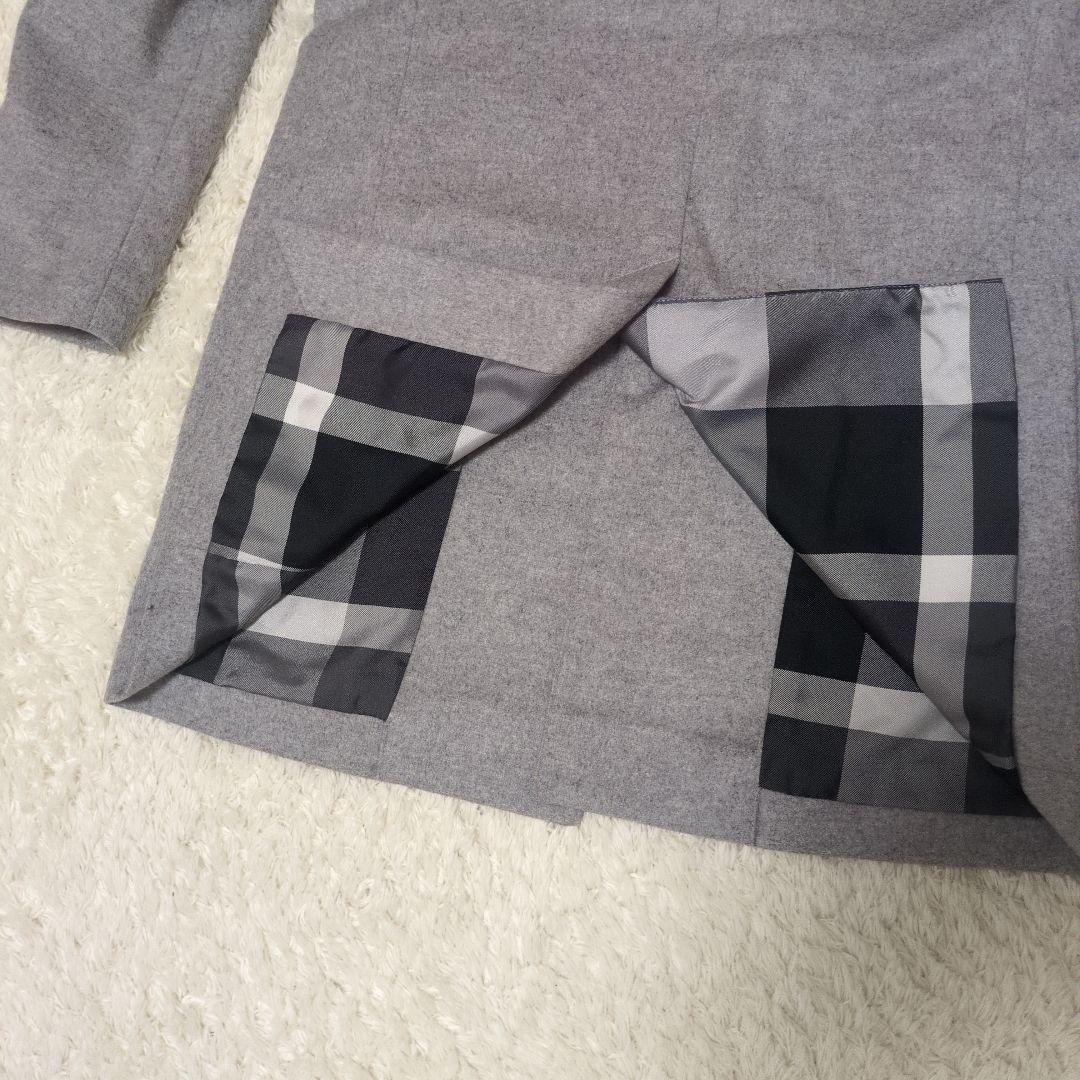 ブラックレーベルクレストブリッジ　チェスターコート　グレー　m カシミヤ