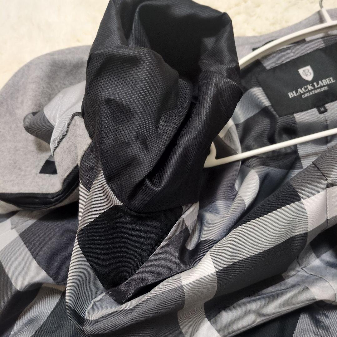 ブラックレーベルクレストブリッジ　チェスターコート　グレー　m カシミヤ