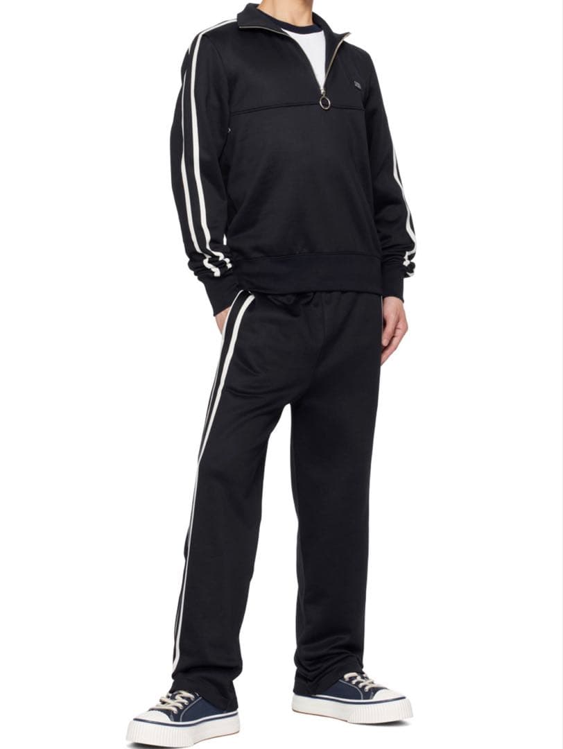 AMI ネイビー ジッパー付きハイネックジャージ アミ サイズS