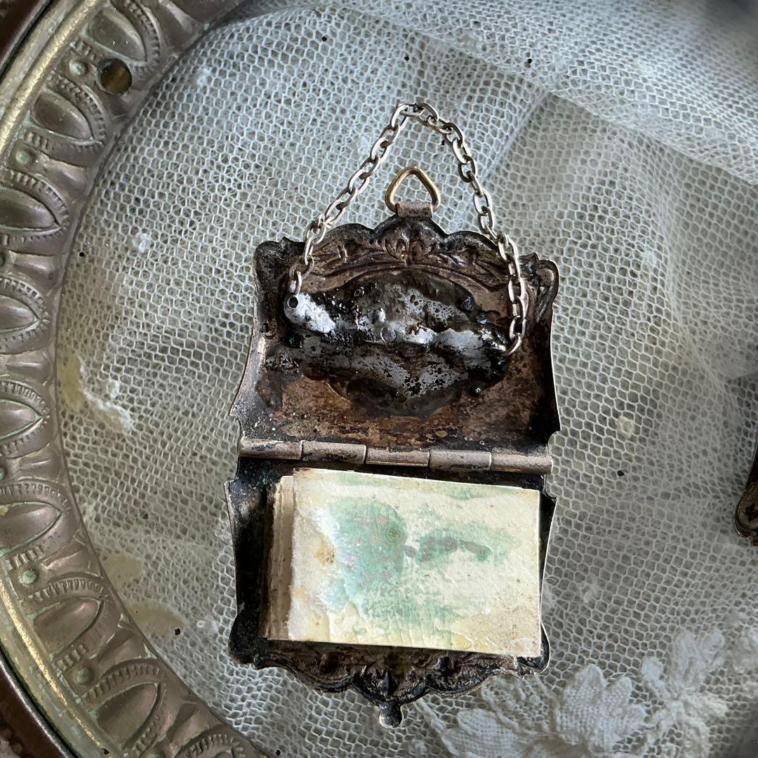 【訳アリ品】フランスアンティーク　ミニチュア　ハンドバッグ　ビスクドール