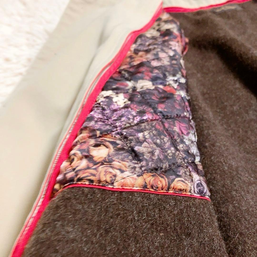 【花柄ライナー・美品】ポールスミスコレクション　ステンカラーコート　L　ベージュ