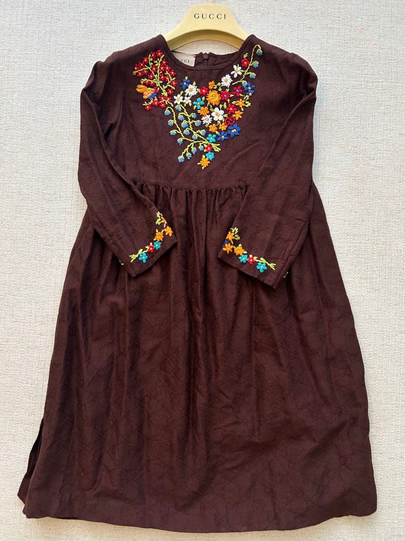 【美品】GUCCI フラワー刺繍　ワンピース