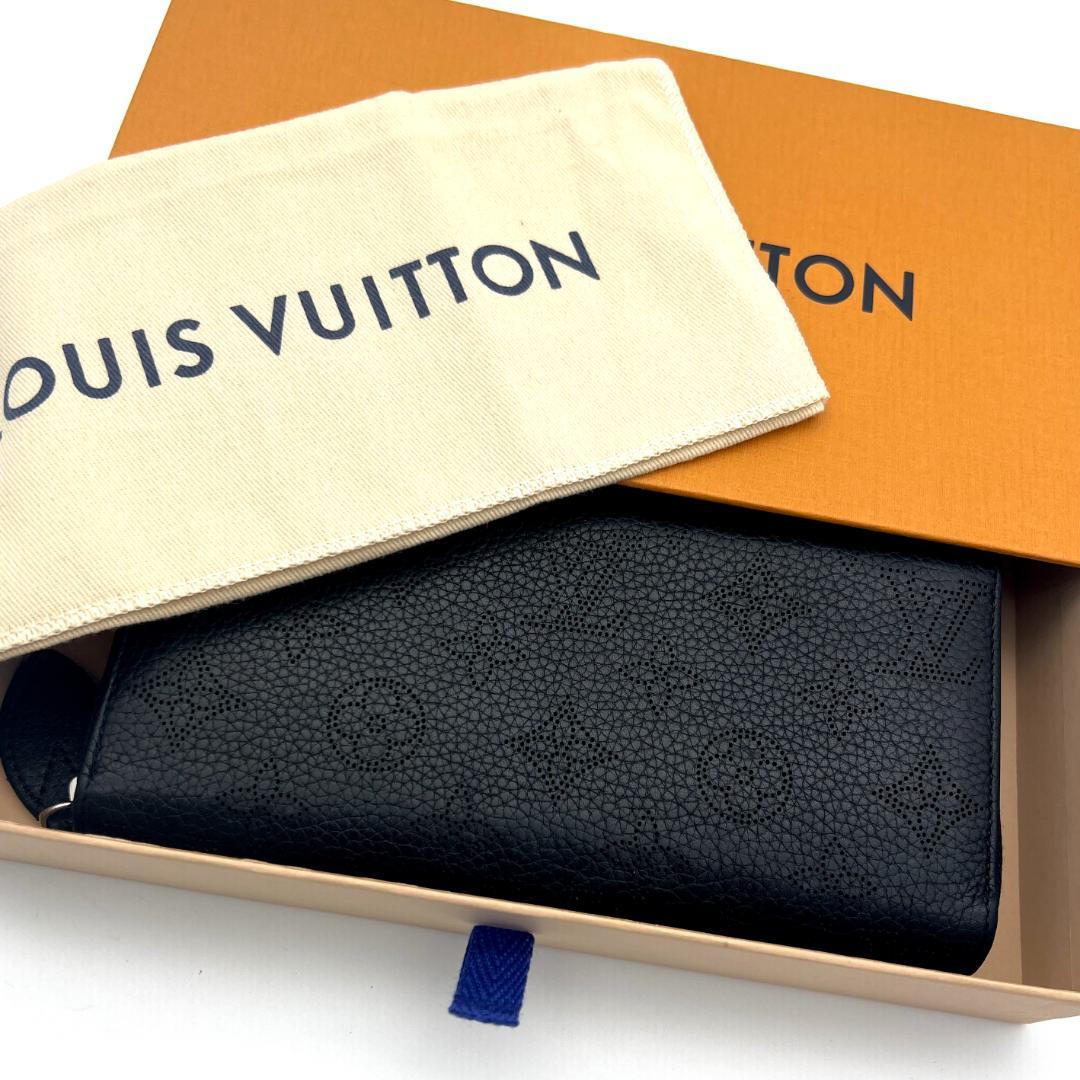 ルイヴィトン モノグラム マヒナ ジッピーウォレット ブラック A734