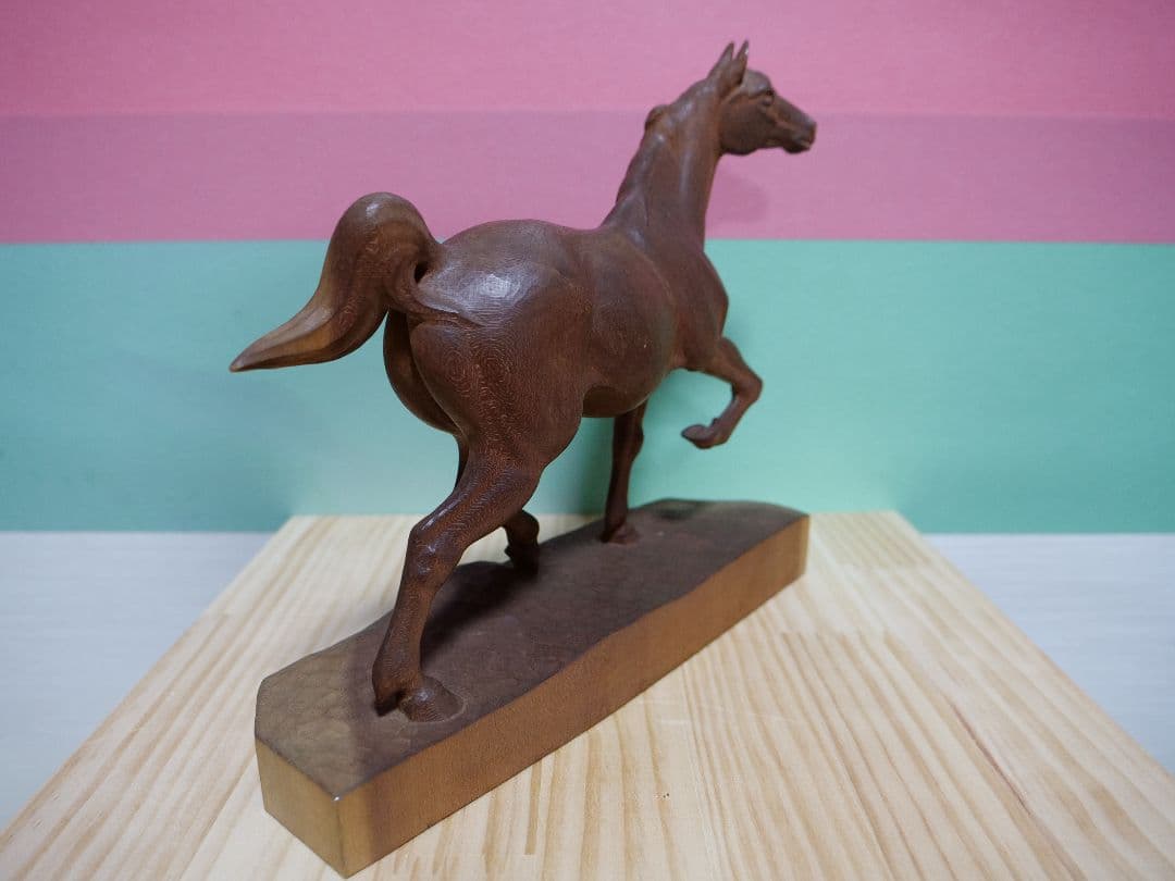 onmun　希少　馬　木彫り　工藤敬三作　昭和七年　置物　一点物　彫刻
