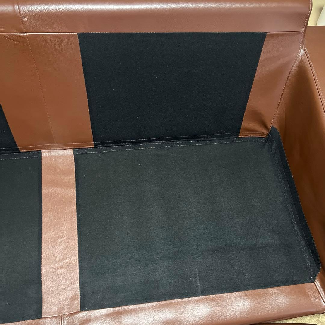 【送料込】無印良品　本革　2.5シーターソファ＋オットマン