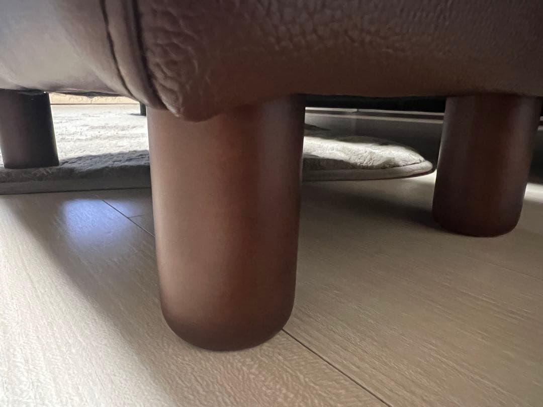 【送料込】無印良品　本革　2.5シーターソファ＋オットマン