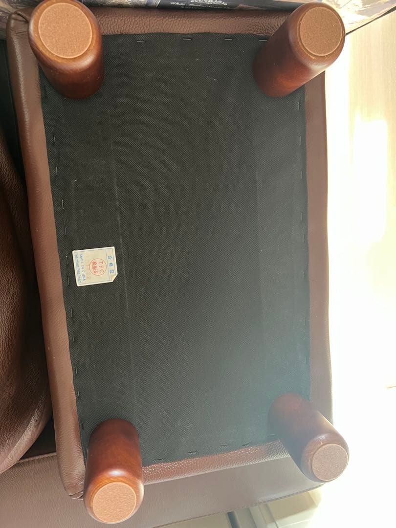 【送料込】無印良品　本革　2.5シーターソファ＋オットマン