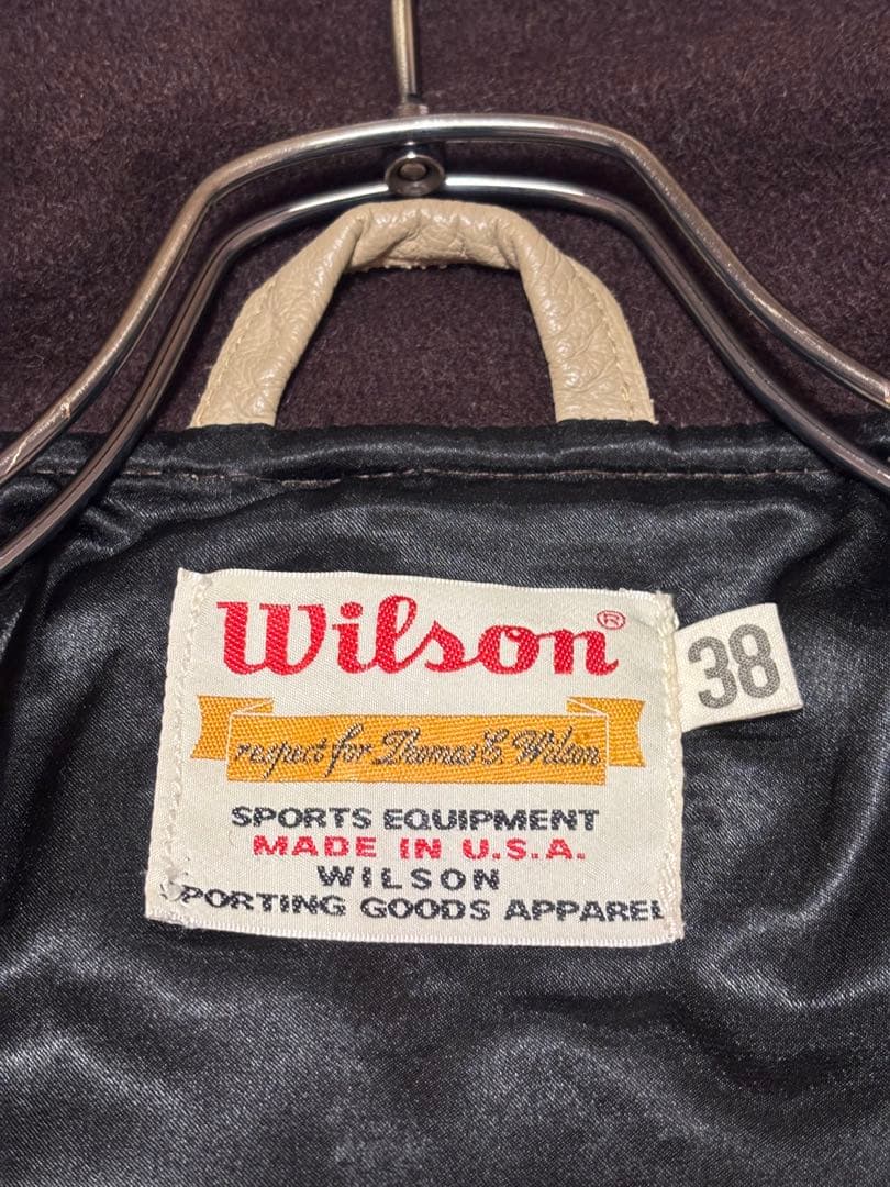 wilson USA製　アワード　ジャケット　ウール　レザー　38 Mサイズ