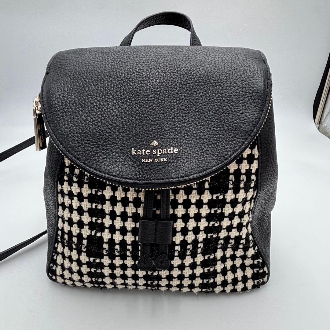 ✨美品✨kate spadeケイトスペード リュック バックパック 千鳥柄