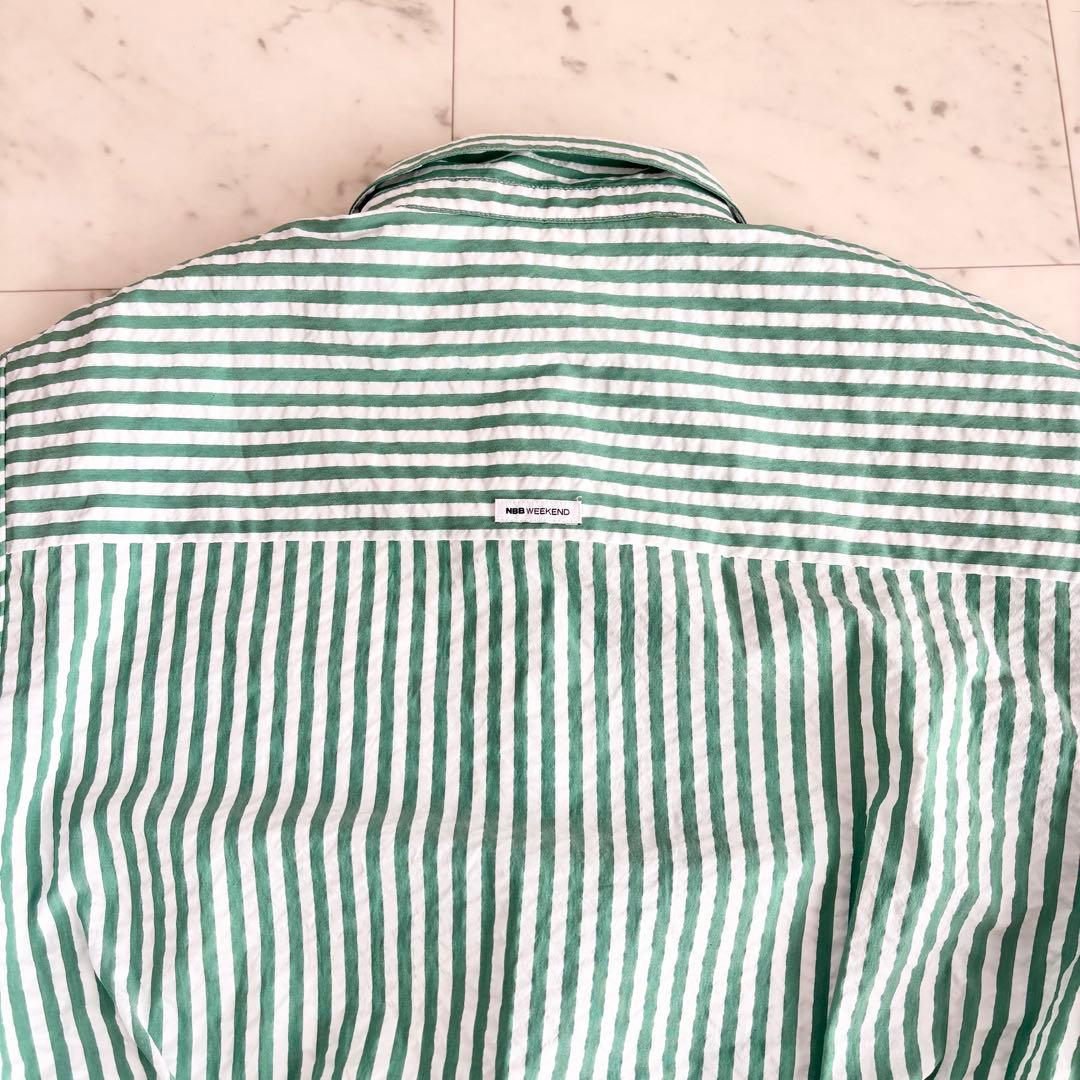 未使用 2023 エヌビービーウィークエンド シアサッカー クロップド