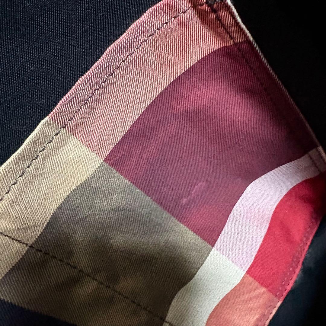 ブルーレーベル クレストブリッジ リュック チェック A4収納 黒　ブラック