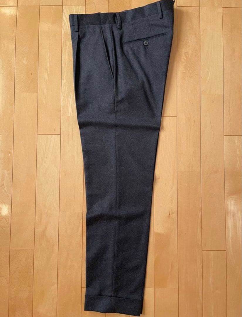 【秋冬・未使用】GERMANO ジェルマーノ 1プリーツ サキソニーウール44