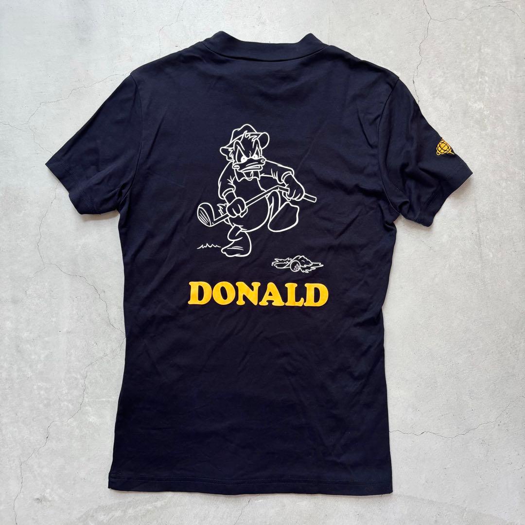 BEAMS GOLF ビームスゴルフ Disneyドナルド モックネックTシャツ