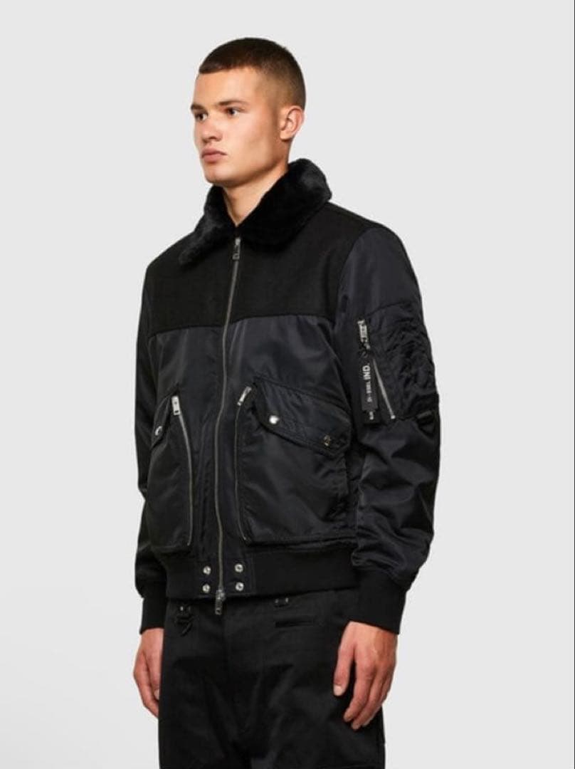 【けん】DIESEL MA-1 ボンバージャケット ブラック Lサイズ