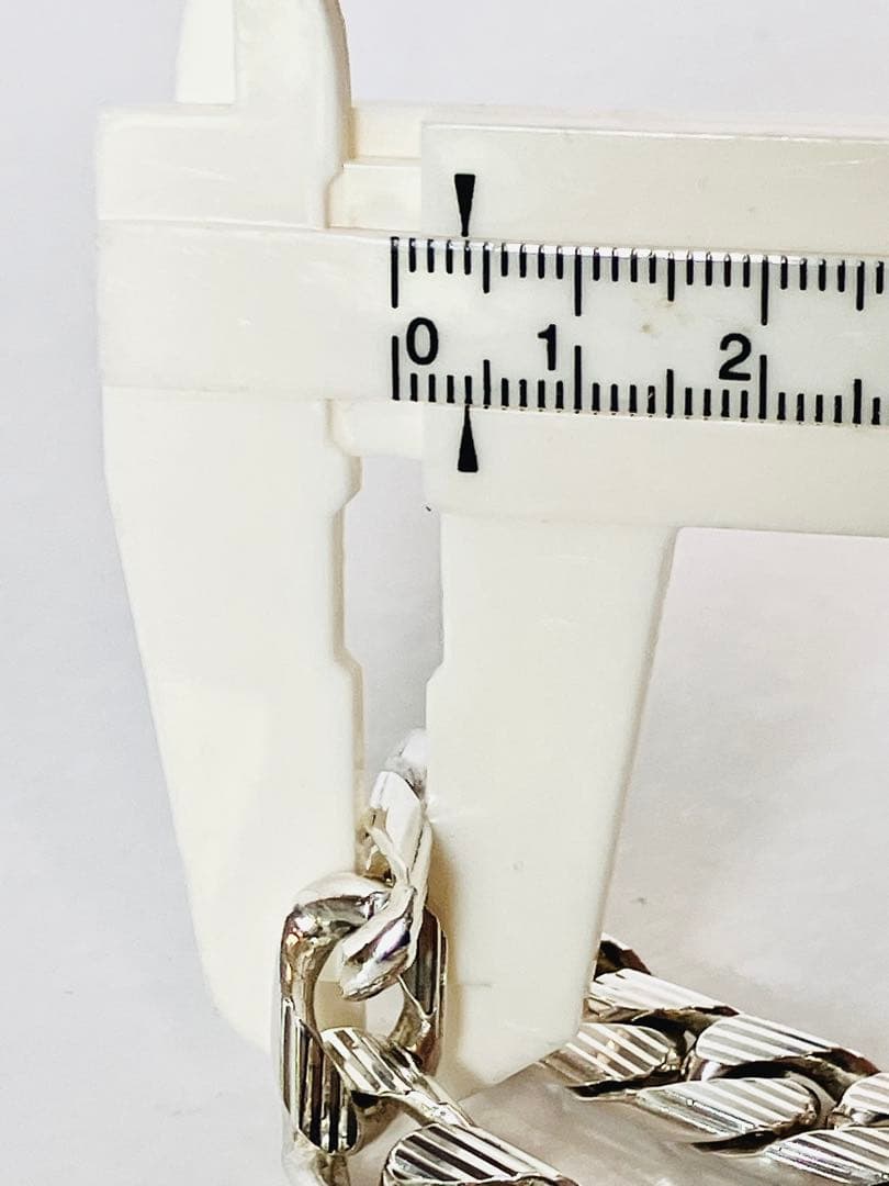 【超美品】GUCCI 喜平チェーン ストライプ ブレスレット シルバー925