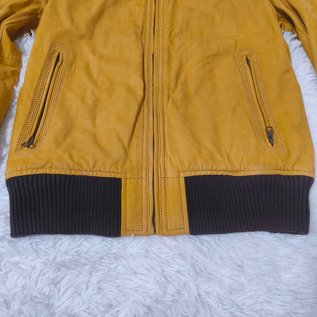 美品 Timberland レザー ブルゾン ジャケット マスタード M - メルカリ