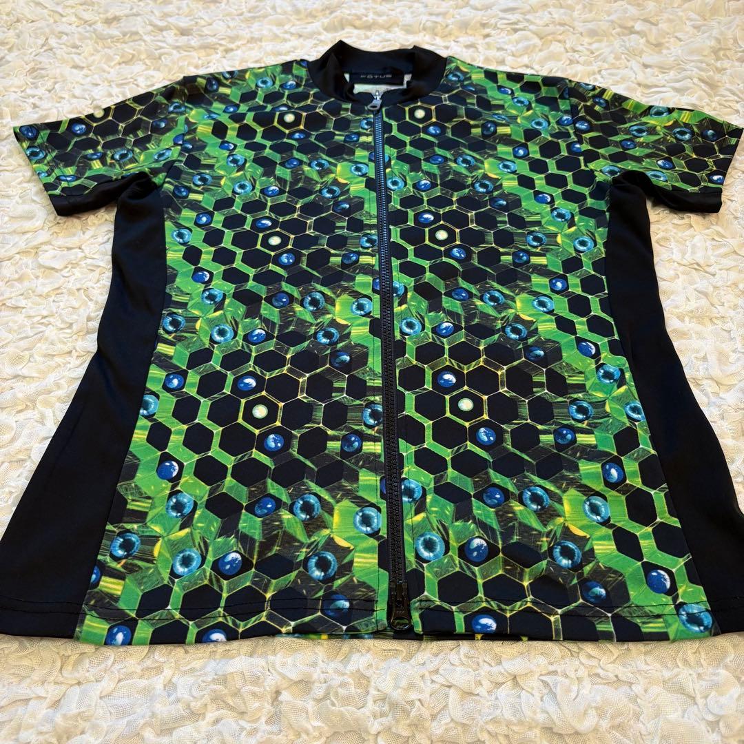 フェトウス FOTUS ハニカム柄 半袖サイクルシャツ サイバー系