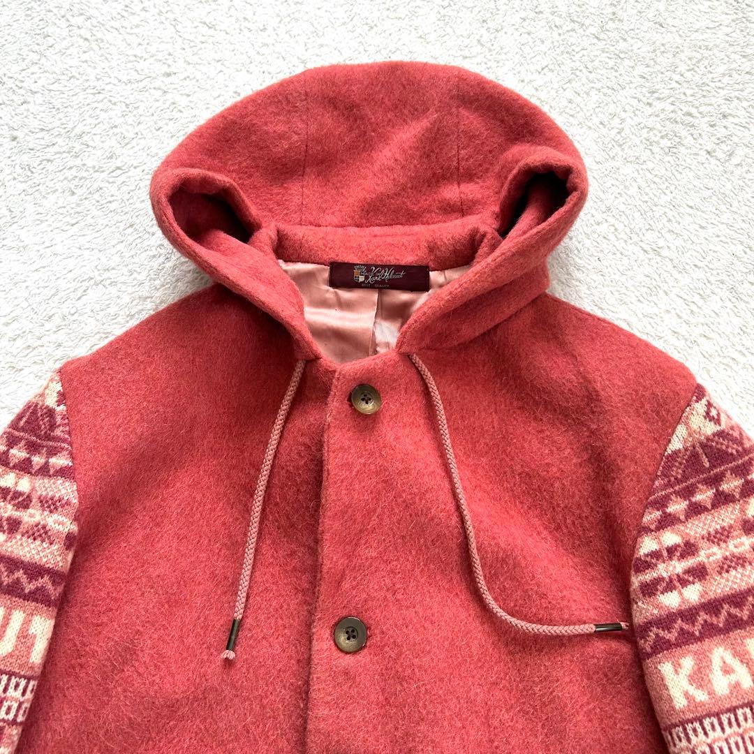 カールヘルム ジャガードニット袖 コート M ビンテージ